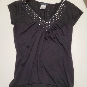 Black Short Sleeve Top